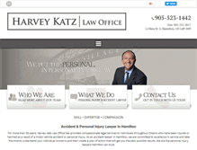 Tablet Screenshot of harveykatzlaw.ca